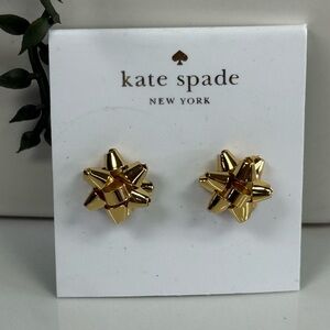 New Kate Spade Bourgeois Bow Goldtone Stud Earrings
